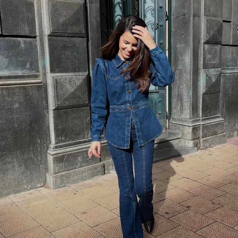 Darian Denim Jacket Pants Set