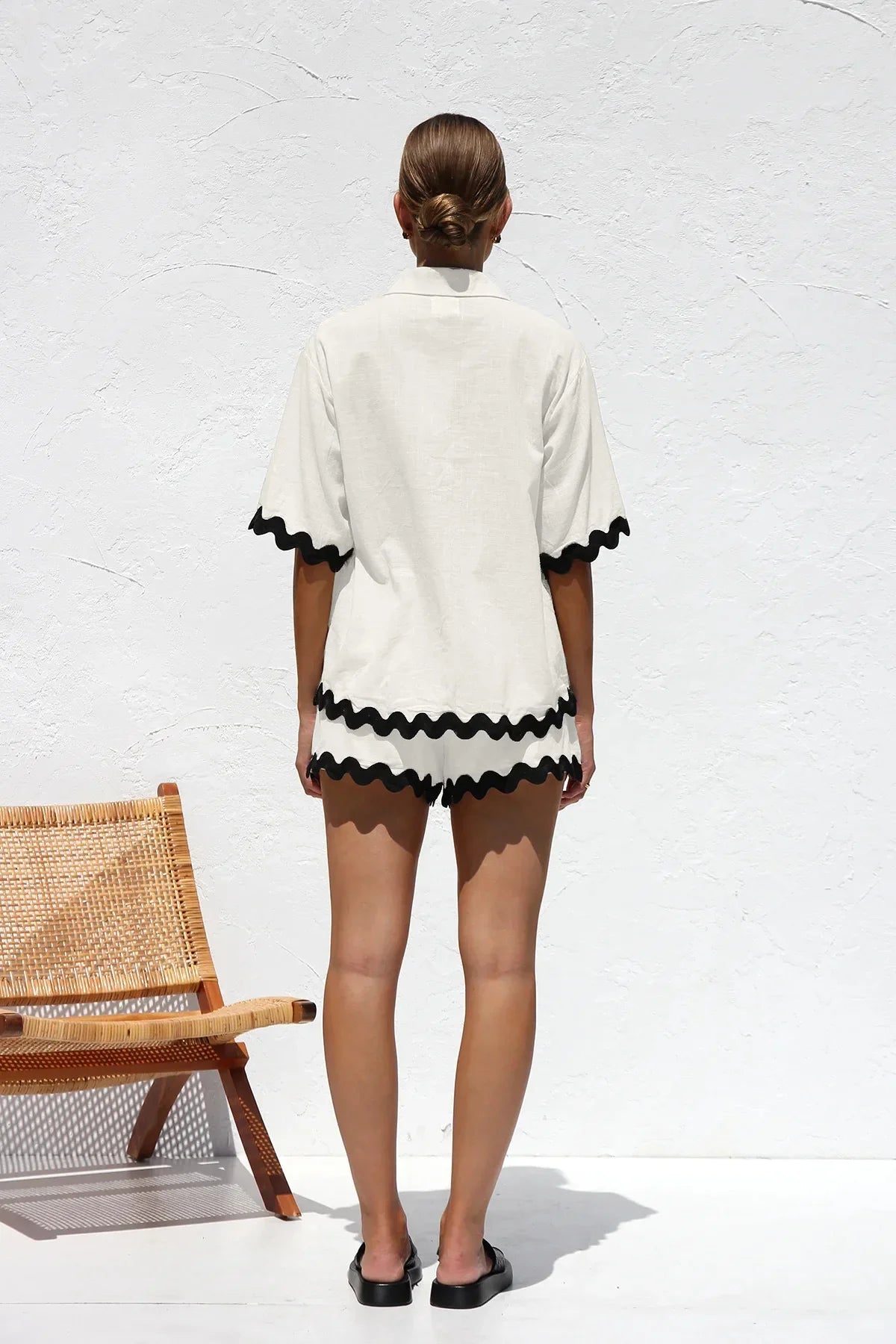 Zic Zac Patchwork Shirt And Shorts Set