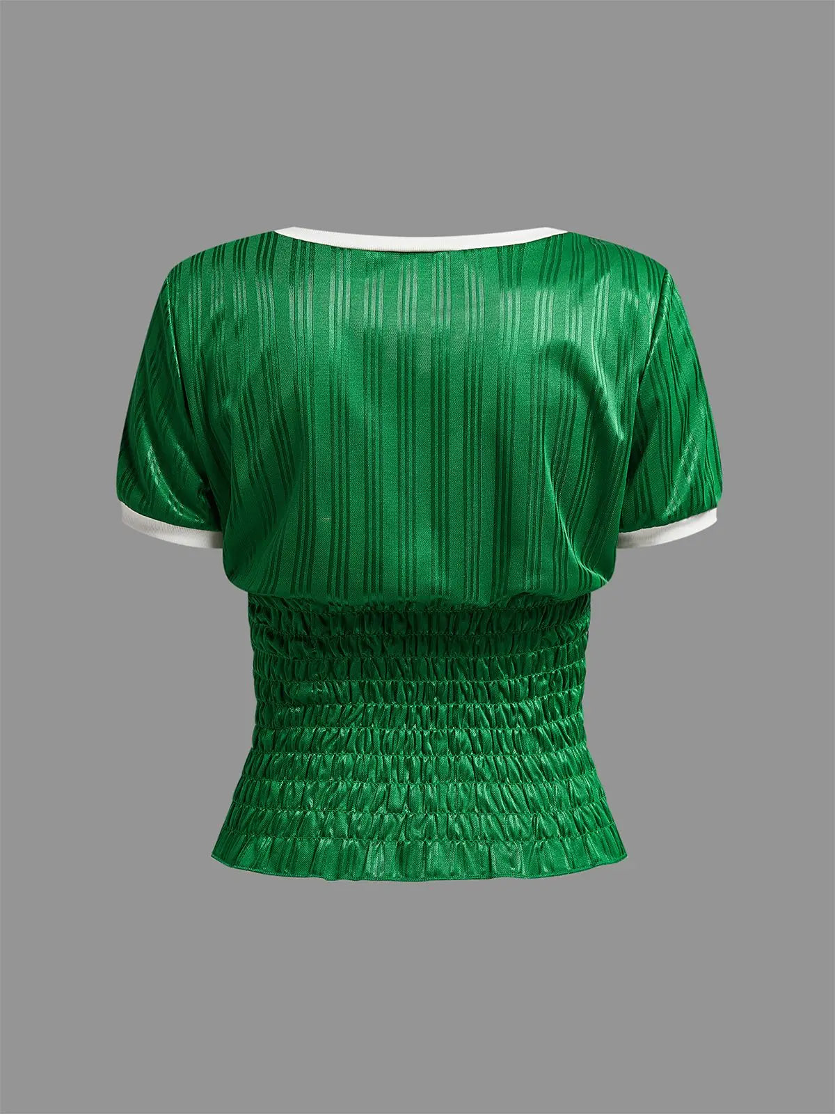 Green Ruched Mexico Jersey Top