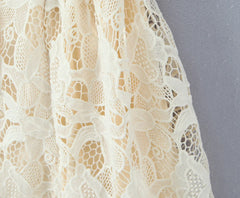 Lace Embroidered Spaghetti Strap Mini Dress