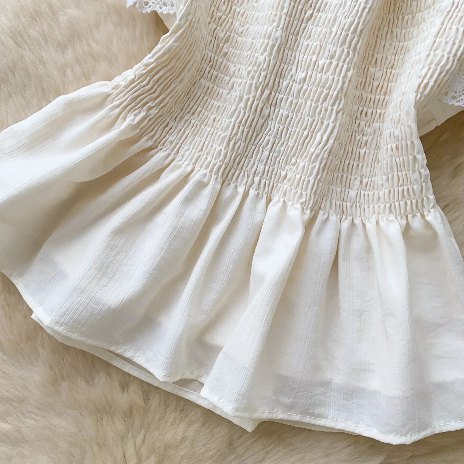 Lace Up Elastic Ruched Tube Top