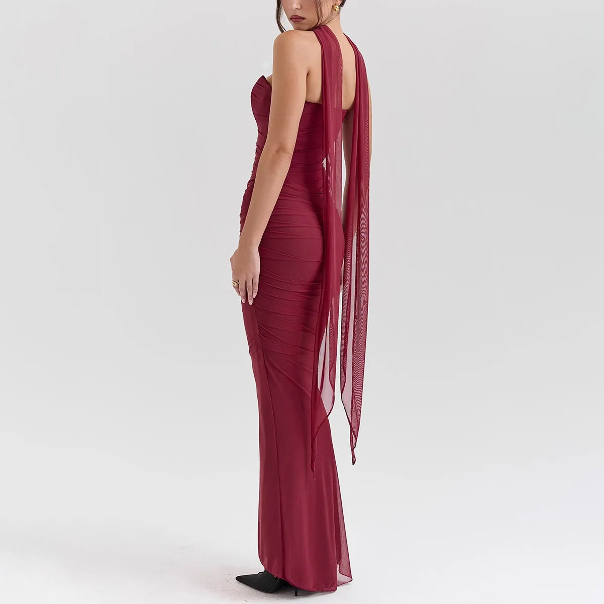 Bellamy Strapless Set With Scarf