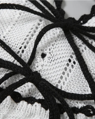 Seona Lace Up Halter Dress