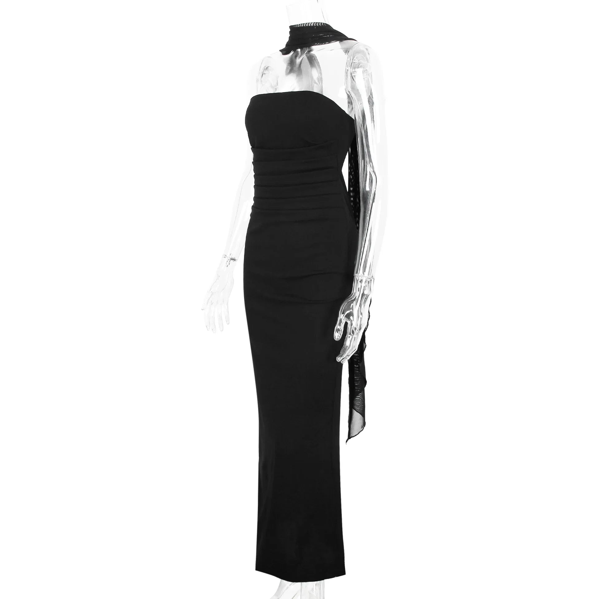 Tube Bodycon Long Scarf Long Dress