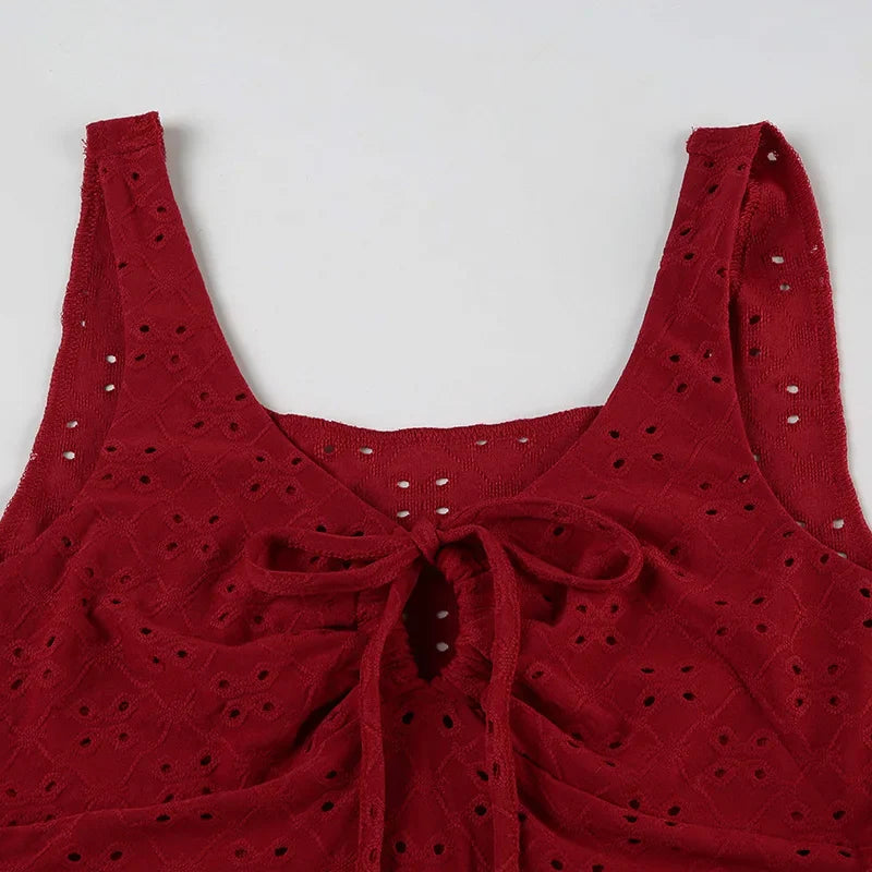 Doily Print Toe Up Tank Top