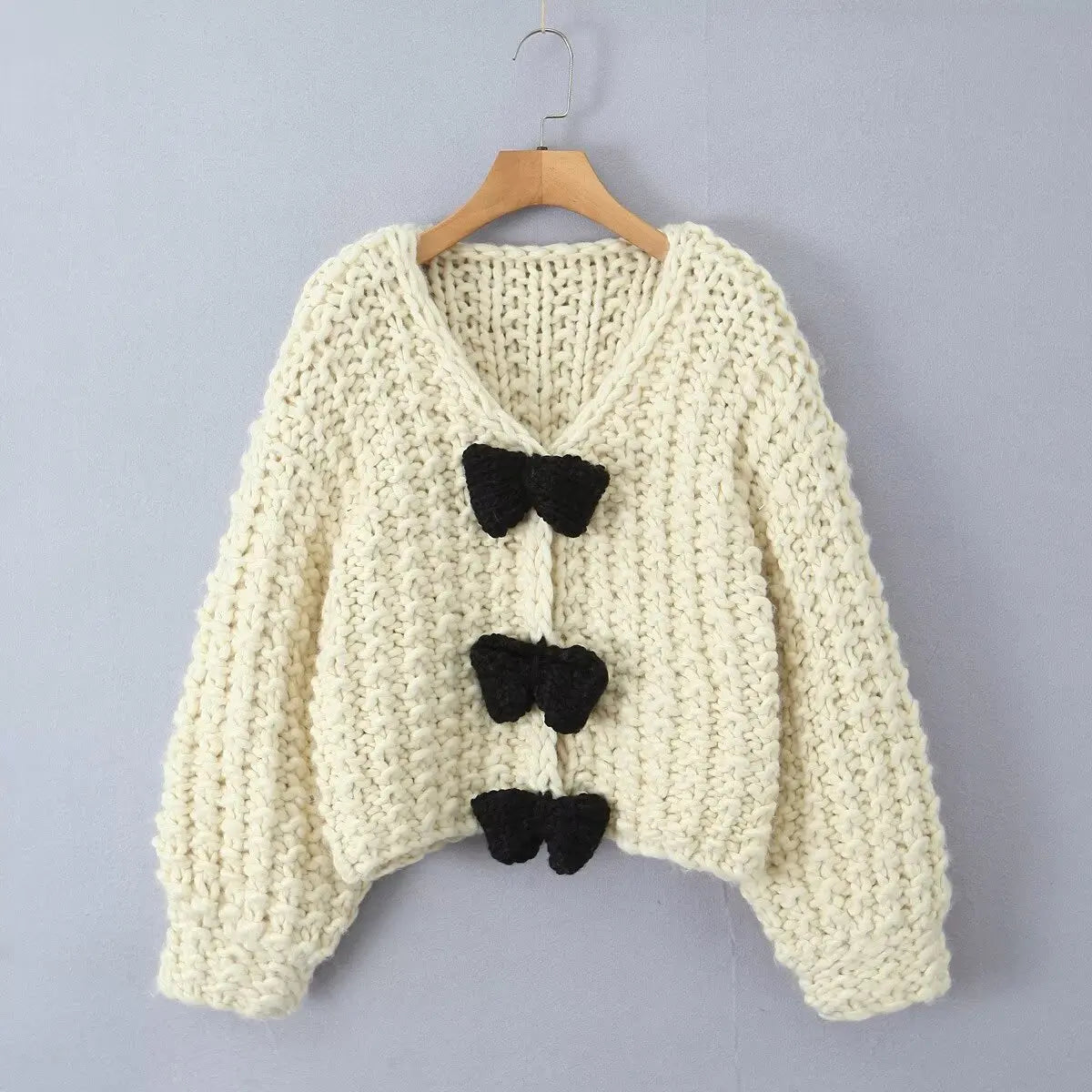Crochet 3D Bow Cardigan