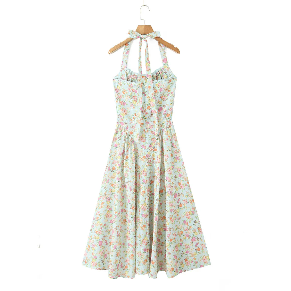 Floral Print Corset Midi Dress