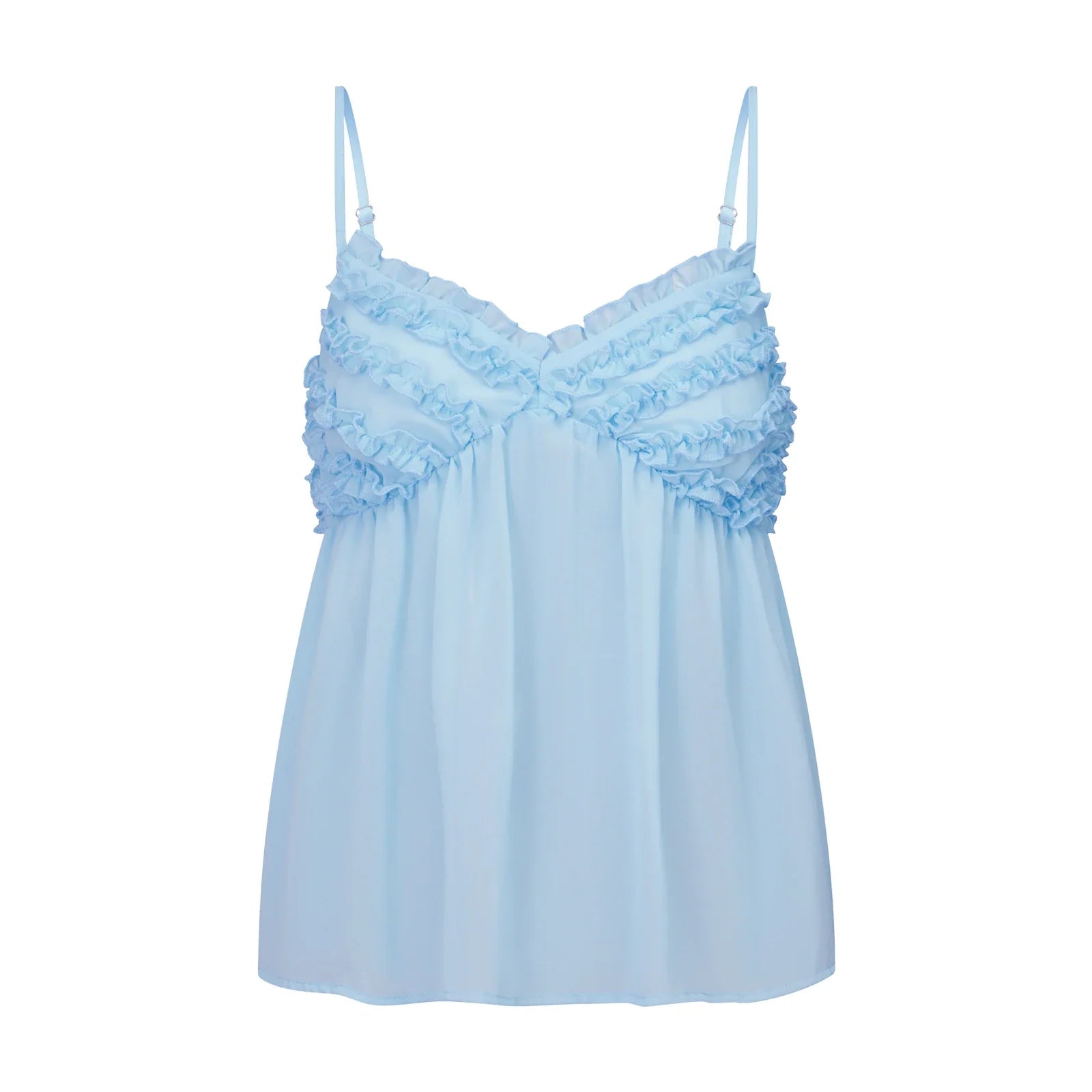 Ruffles Cami Mesh Top