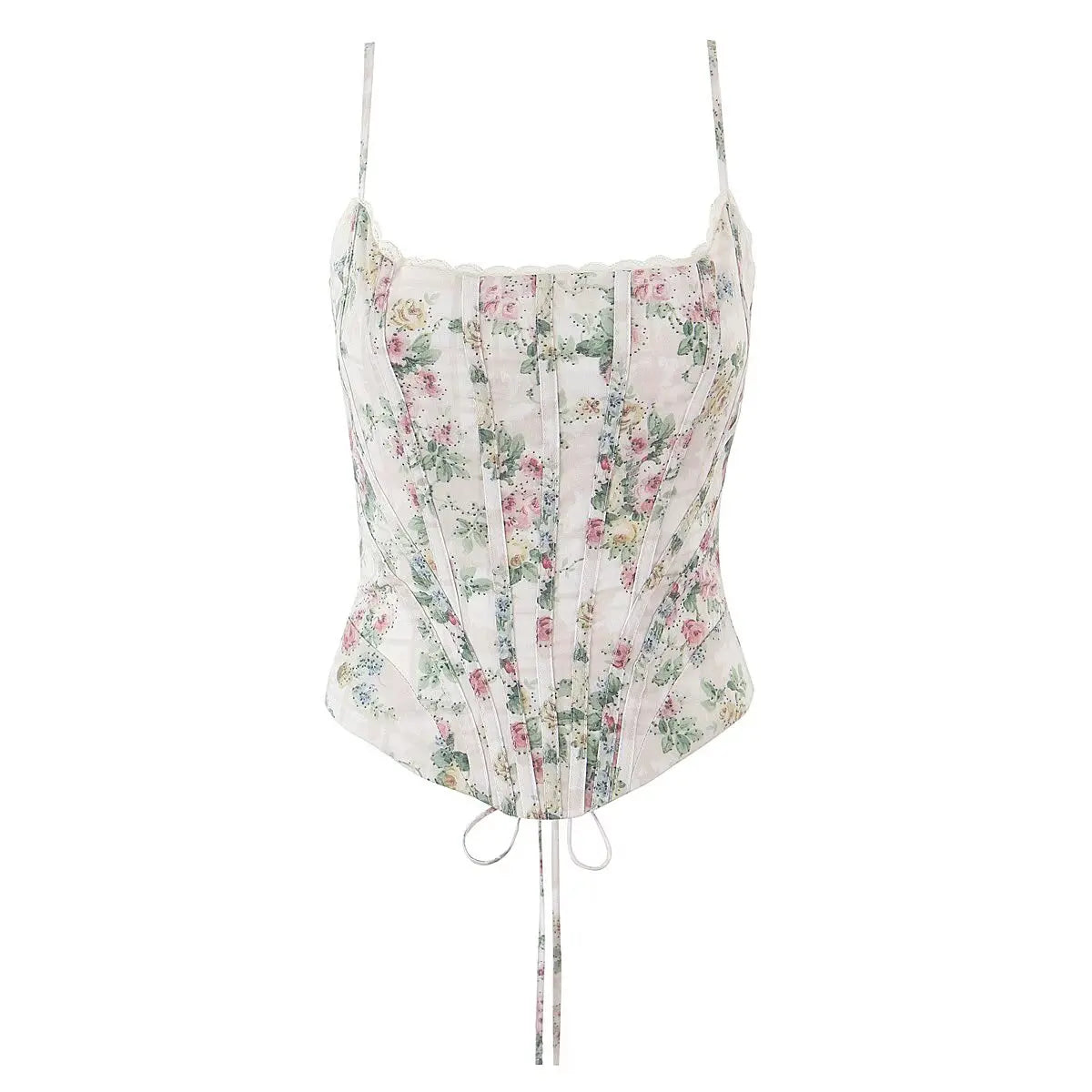 Floral Print Corset Top