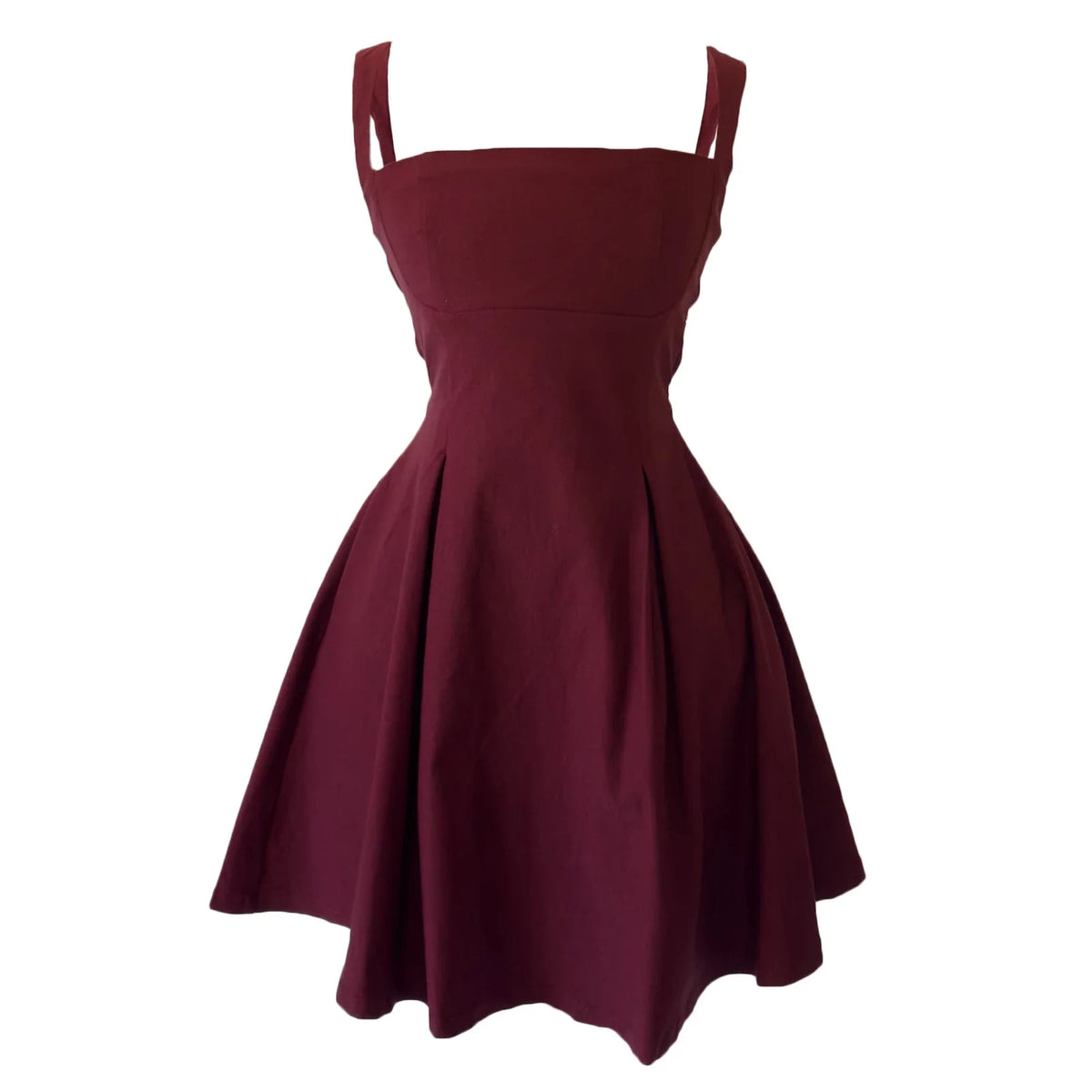 Tick Strap Square Neck Mini Dress