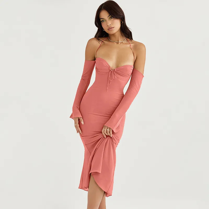 Curve-Hugging Midi Delight Bodycon Dress