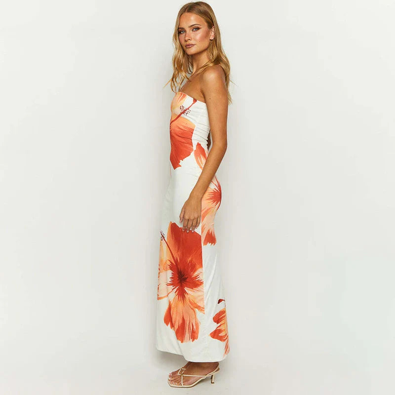 Aphordite Strapless Floral Dress