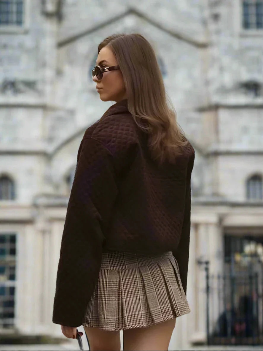 Brown Quilted Overshirt
