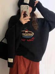 Fruit Cake Jacquard Knit Pullover