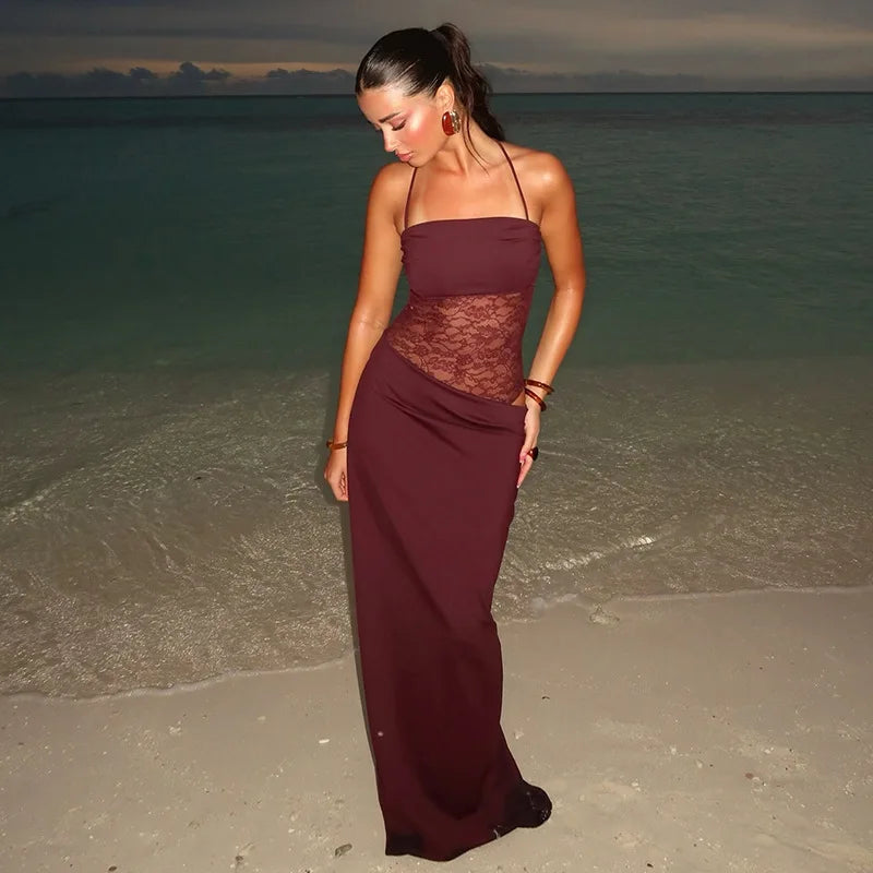 Rylin Lace Cut Out Maxi Dress