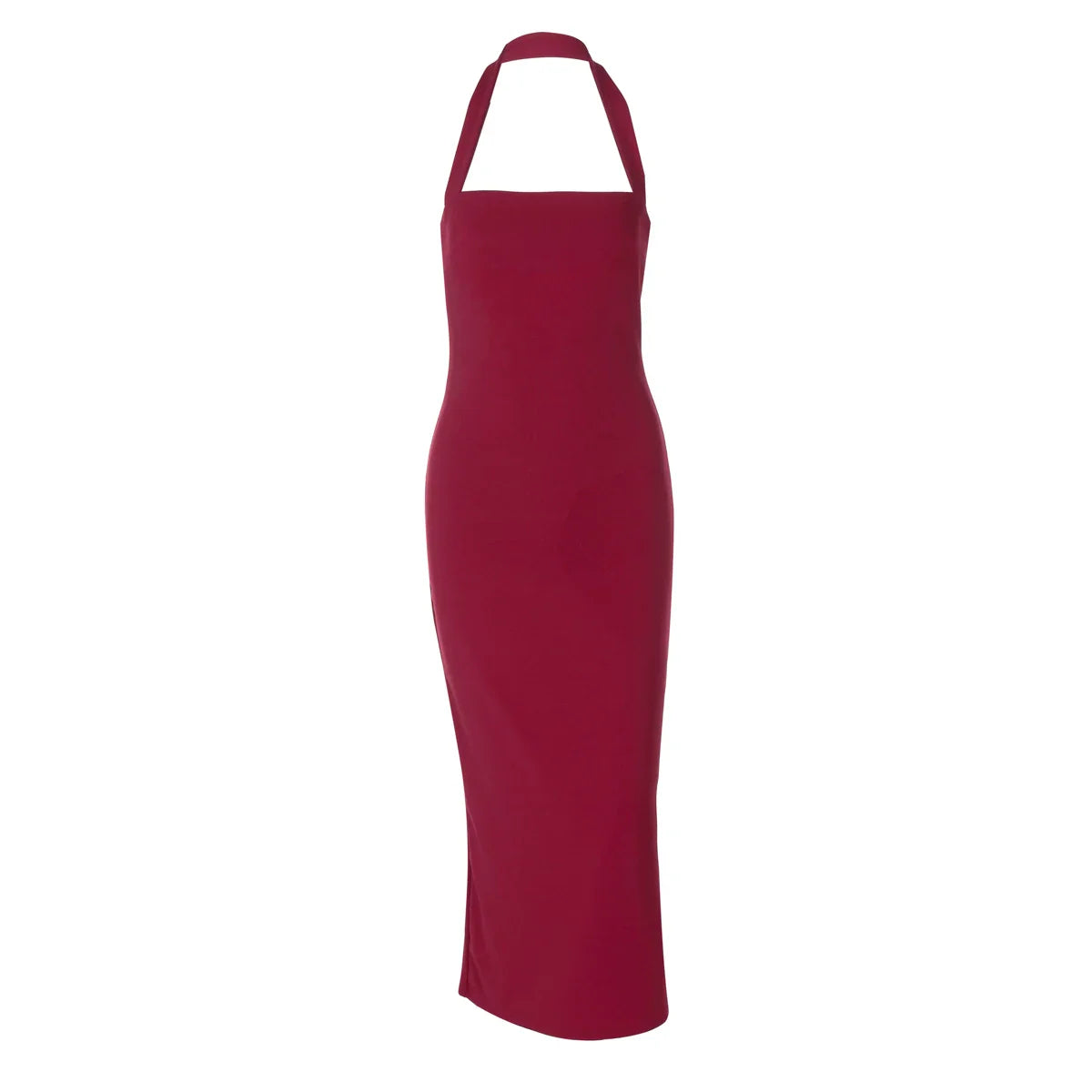 Tahiti Halter Neck Bodycon Maxi Dress