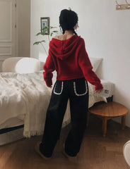 Lace Seam Trim Joggers