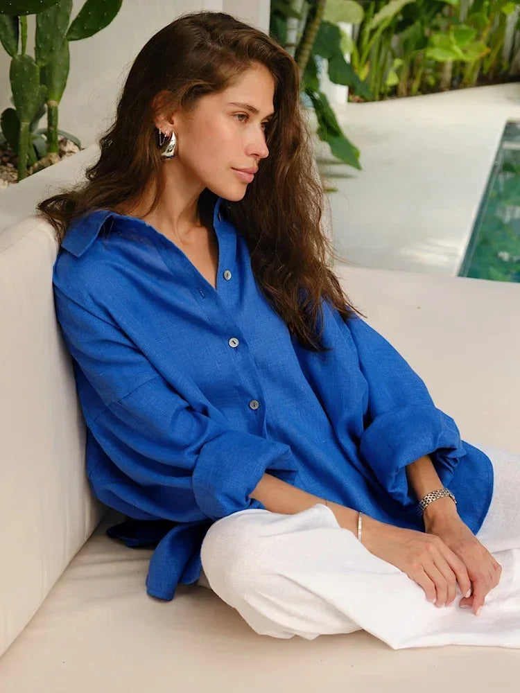 No Time To Chat Linen Shirt