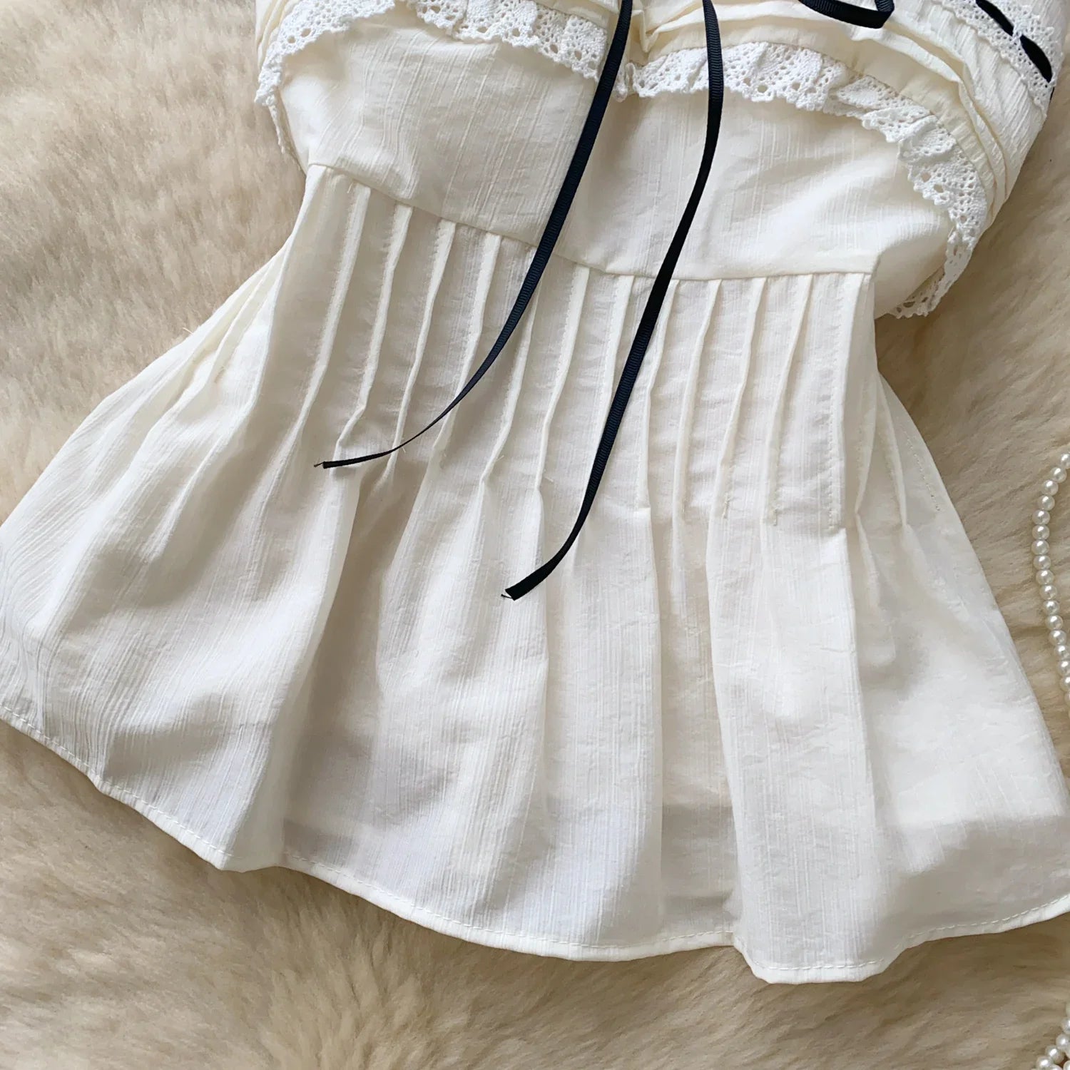 Lace Up Elastic Ruched Tube Top