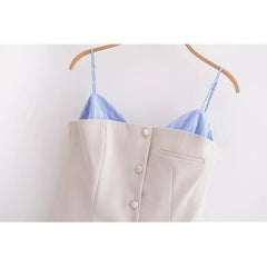 Trina Patchwork Pleated Mini Dress