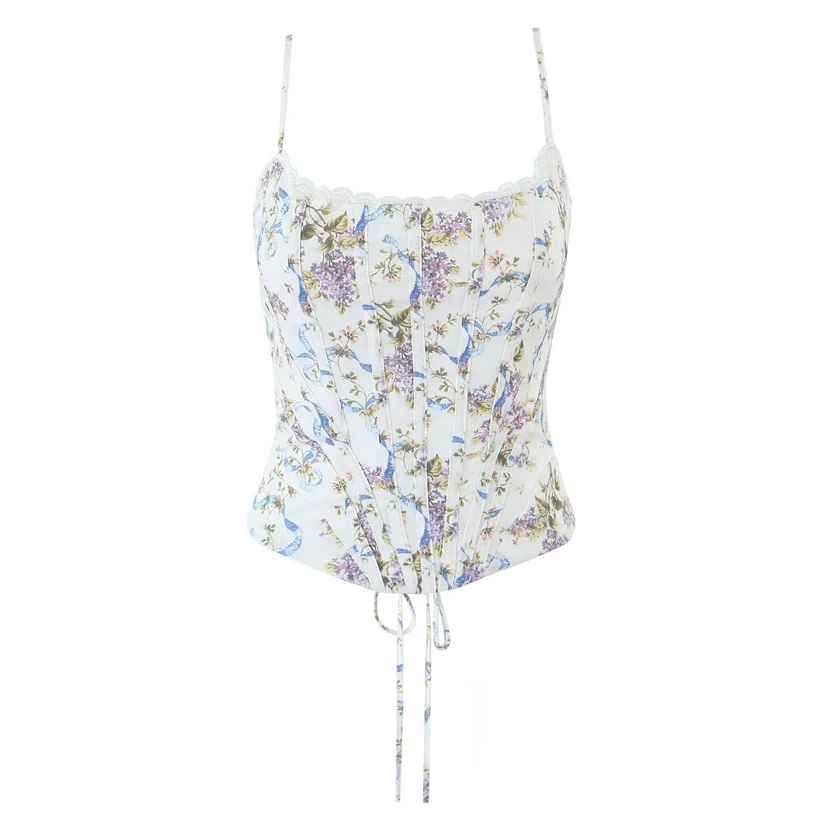 Floral Print Corset Top