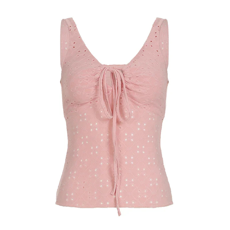 Doily Print Toe Up Tank Top