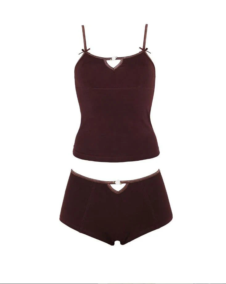 Cami Cut Out Top And Boxer Set