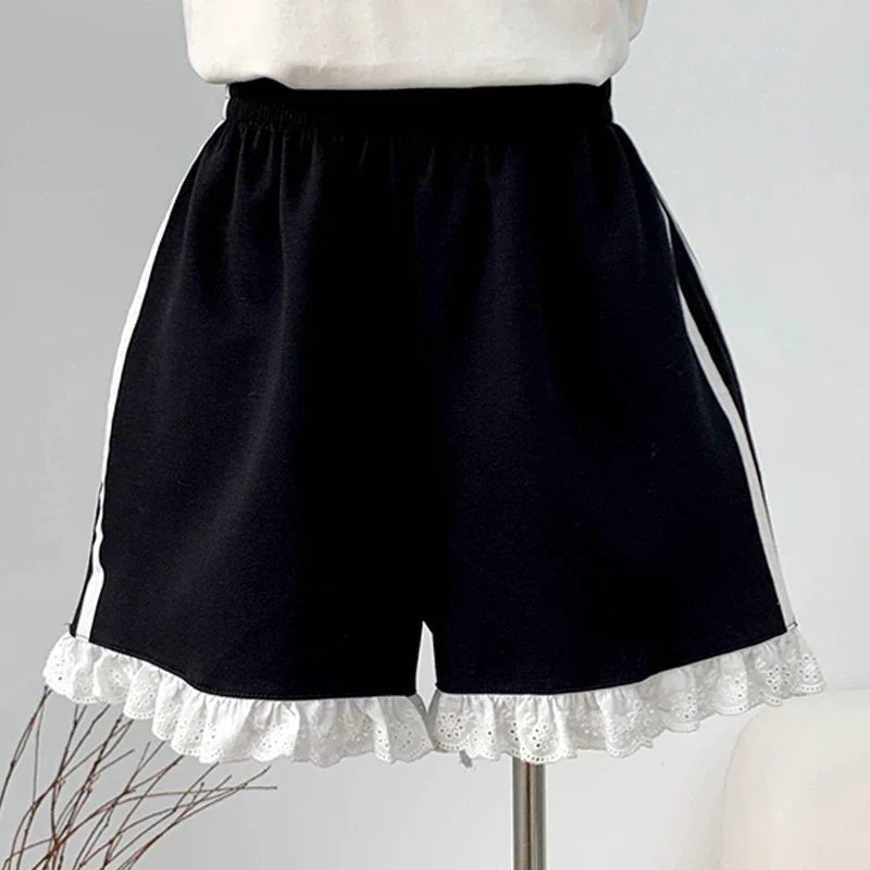 Side Striped Lace Shorts