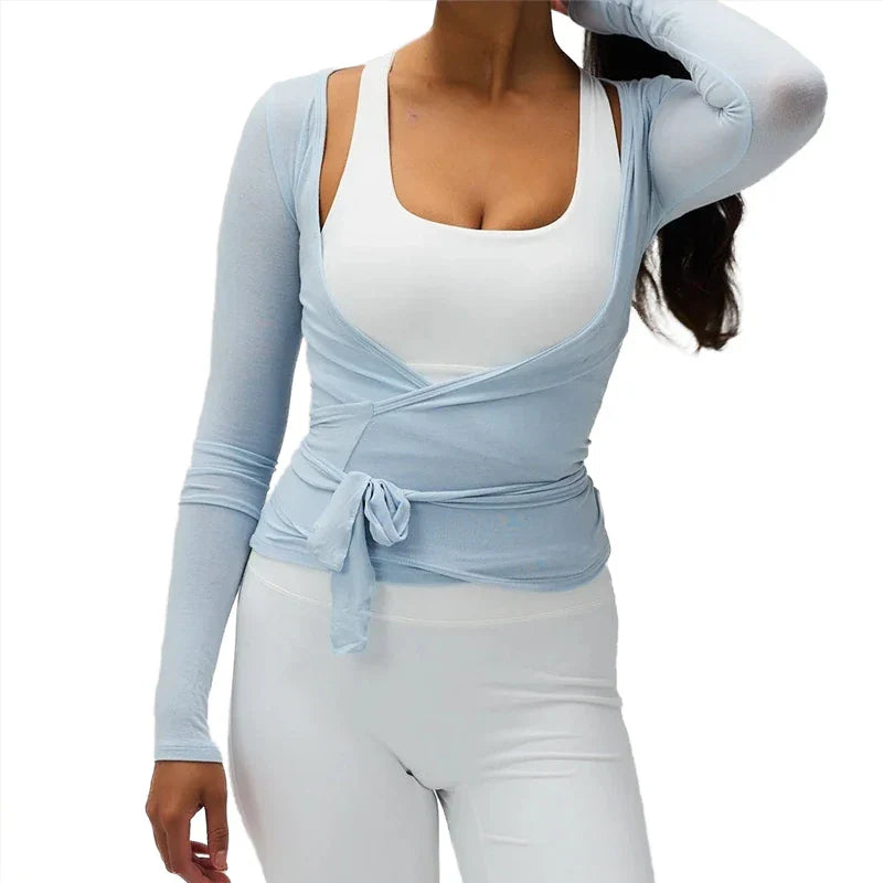 Wrap Around Tie Up Top And Pants Set