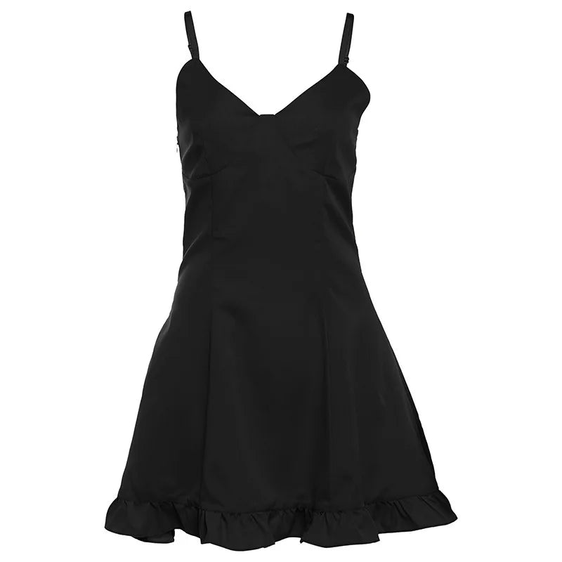 Ruffle Trim Cami Mini Dress