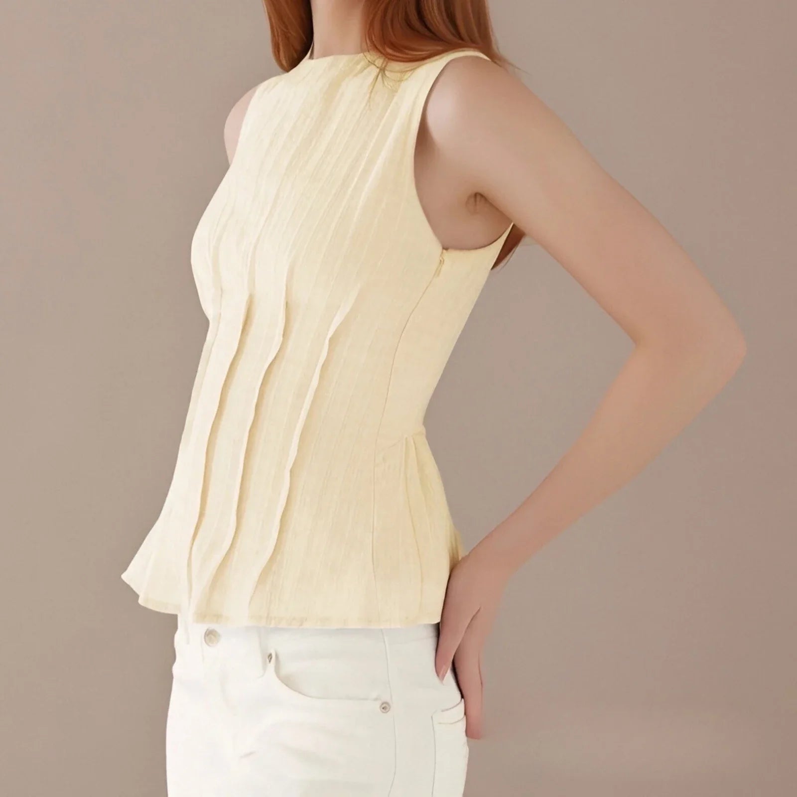 Pleated Seam Tank Top