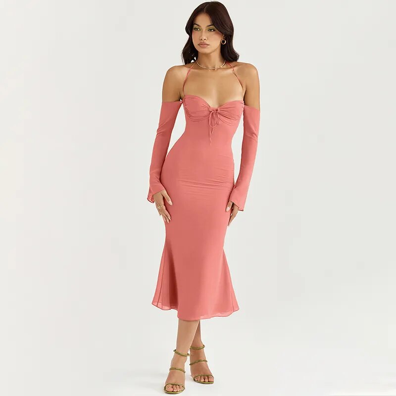 Curve-Hugging Midi Delight Bodycon Dress