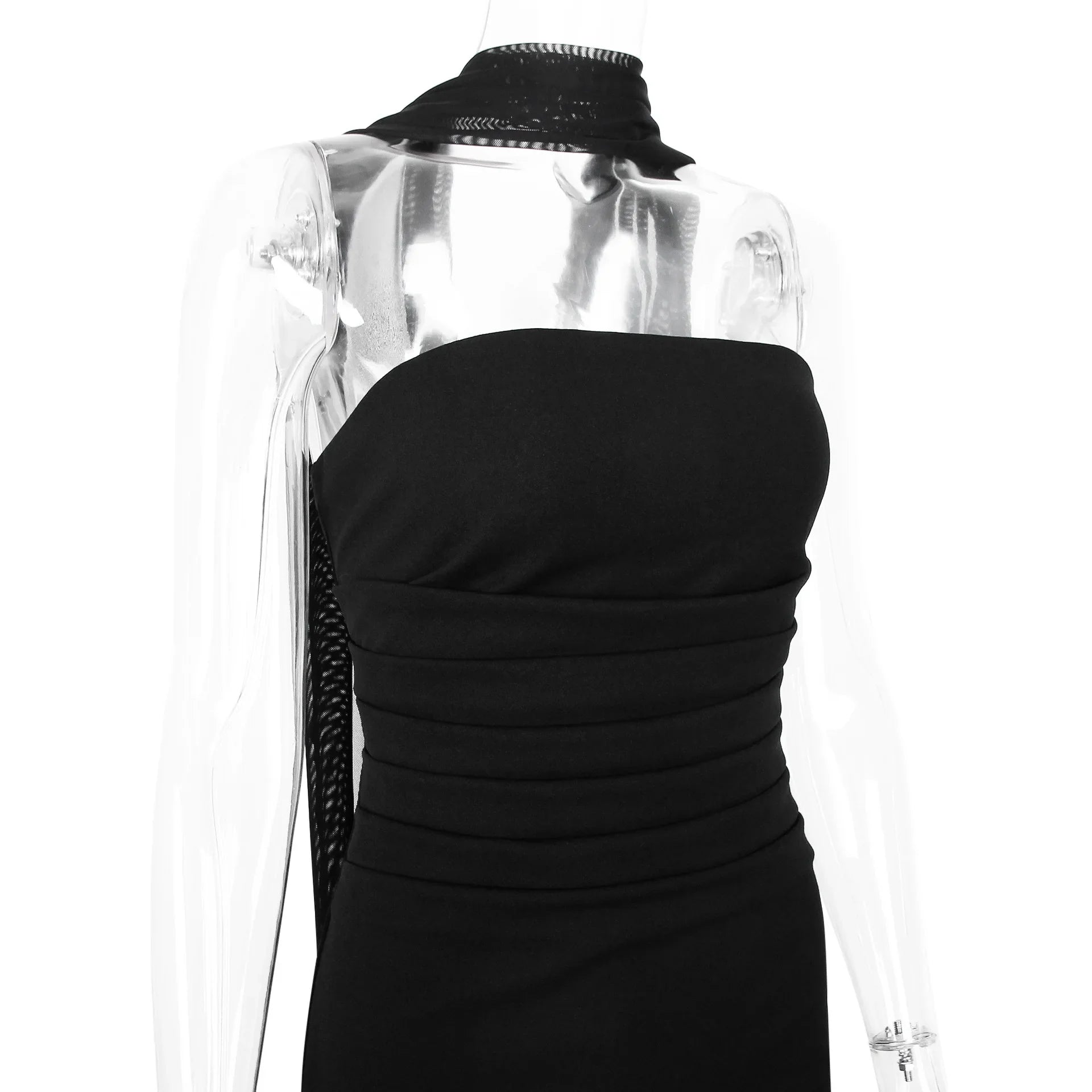 Tube Bodycon Long Scarf Long Dress