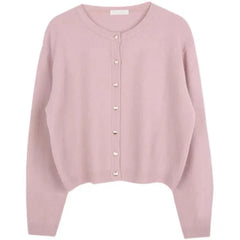 Knitted Heart Buttoned Cardigan