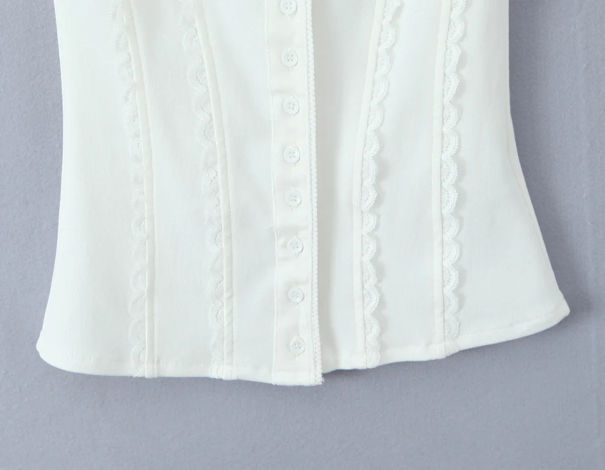Rib Buttoned Tank Top