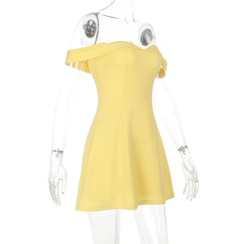 Off Shoulder Twisted Mini Dress