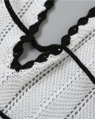 Seona Lace Up Halter Dress