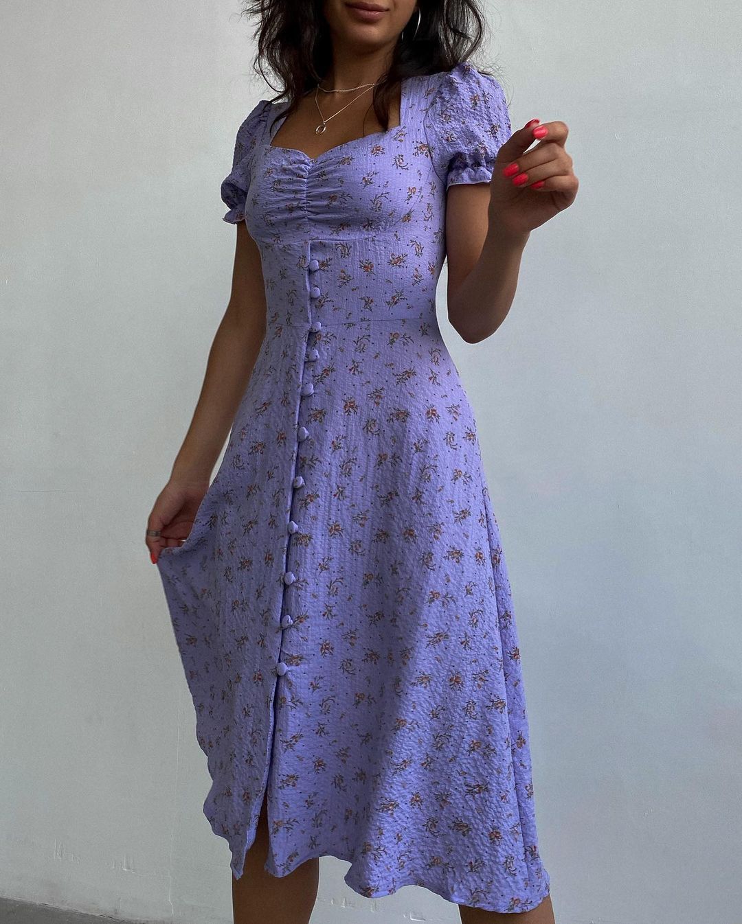 Summer Vintage Side Split Long Dress Female Boho Beach Retro Print Sundress Vestido