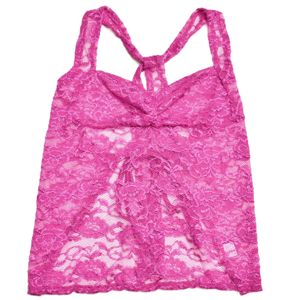 Lace Kissed Backless Top