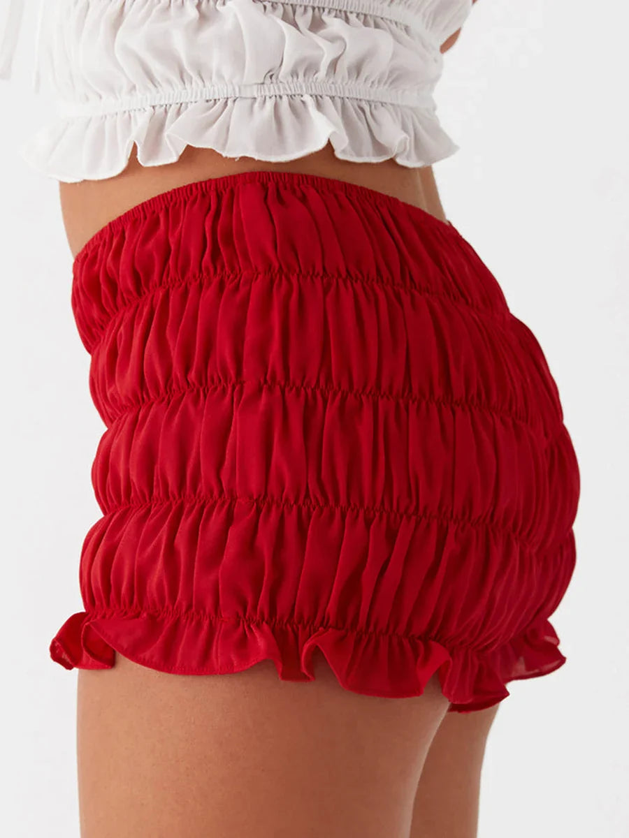 Ruched Low Waist Bloomers Shorts