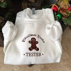 Christmas Cookie Embroidered Sweatshirt