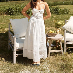 White Long Cami Dress