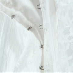 White Frill Hook Halter Tie Crop Top