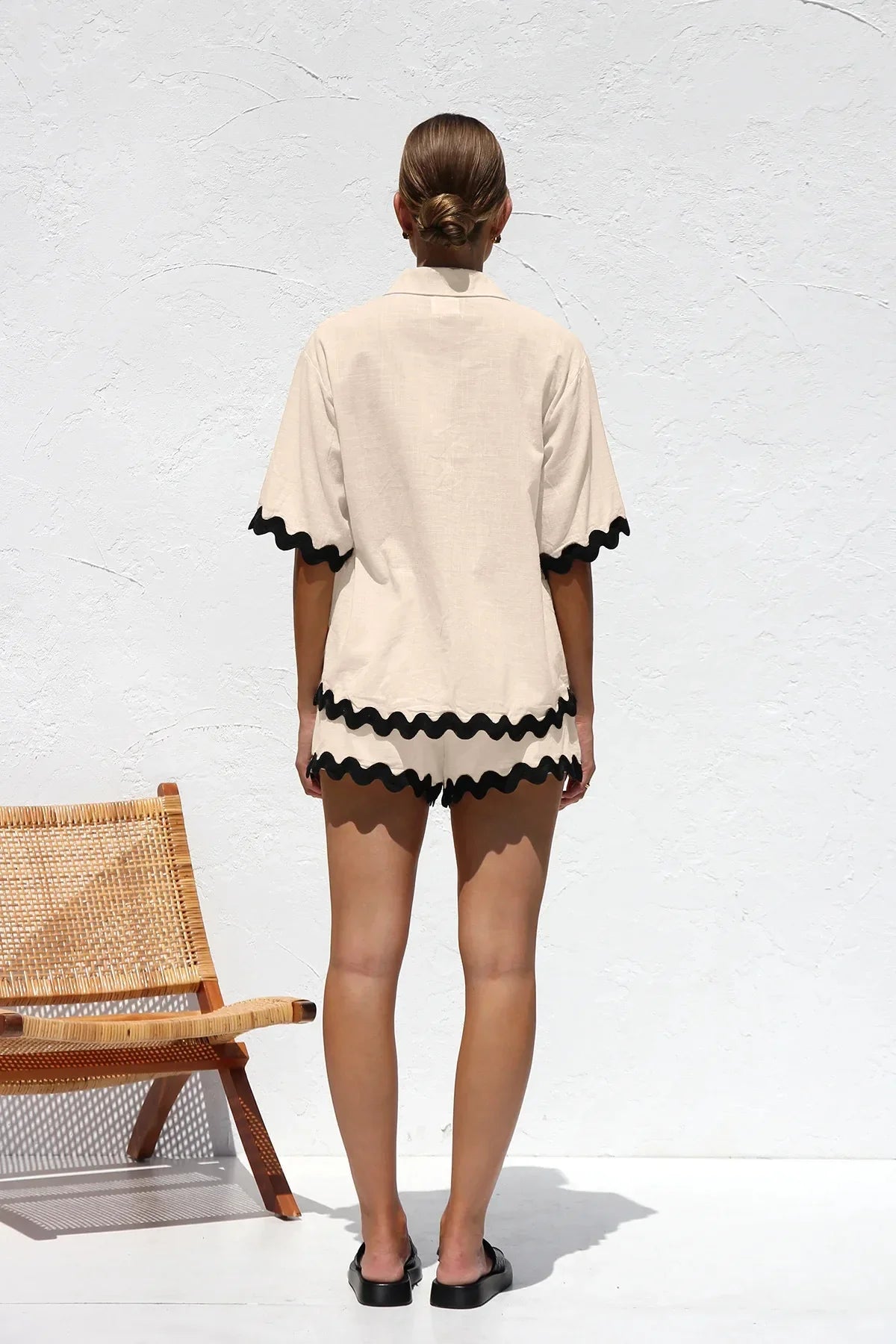 Zic Zac Patchwork Shirt And Shorts Set