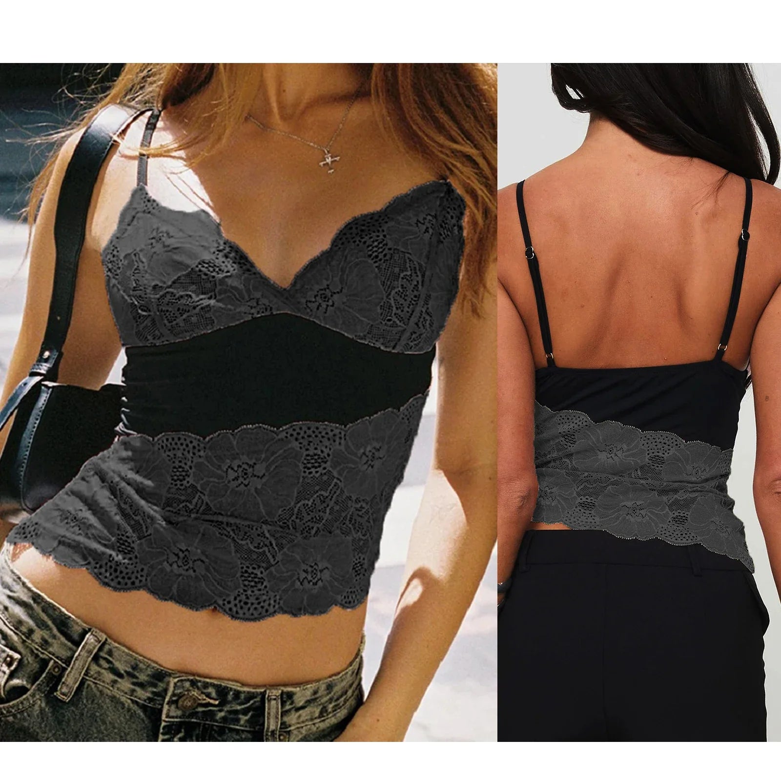 Lace Patchwork Cami Top