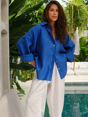 No Time To Chat Linen Shirt