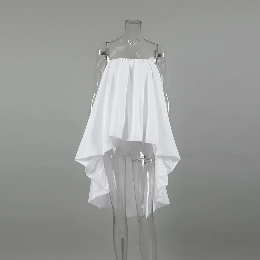 Strapless Elastic Puff Top