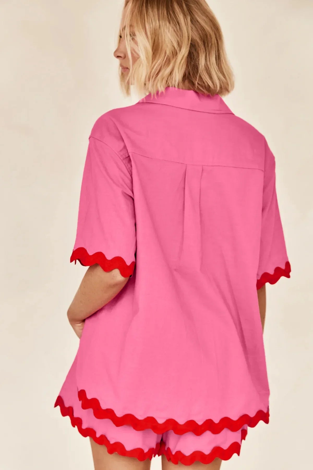 Zic Zac Patchwork Shirt And Shorts Set