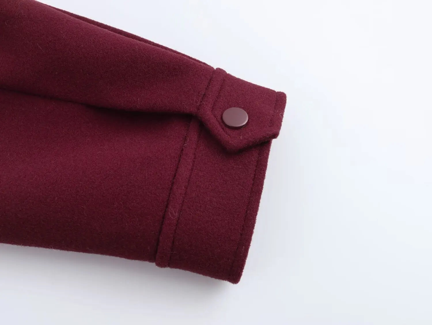 Burgundy Solid Baseball Jacket