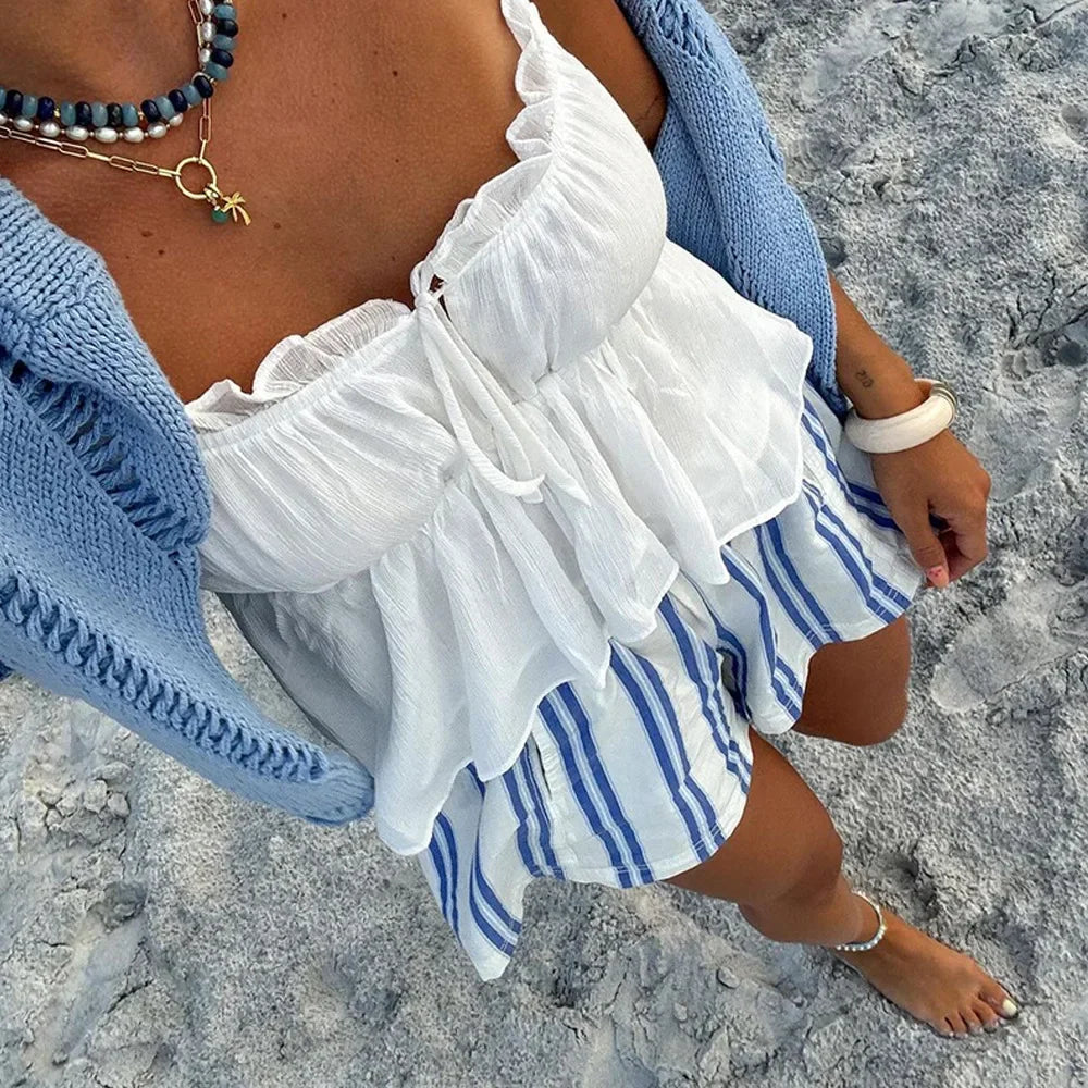 Effortless Mid-Waist Elastic Shorts - Multi-Color Summer Comfort